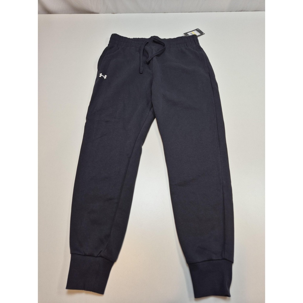 Under Armour UA Rival Fleece Jogger Pants Womens M Black Sweatpants Lounge